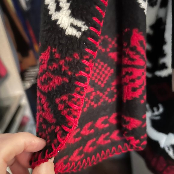 Ladies Reversible and Washable Fleece Stadium Length Coat - Picture 5 of 10